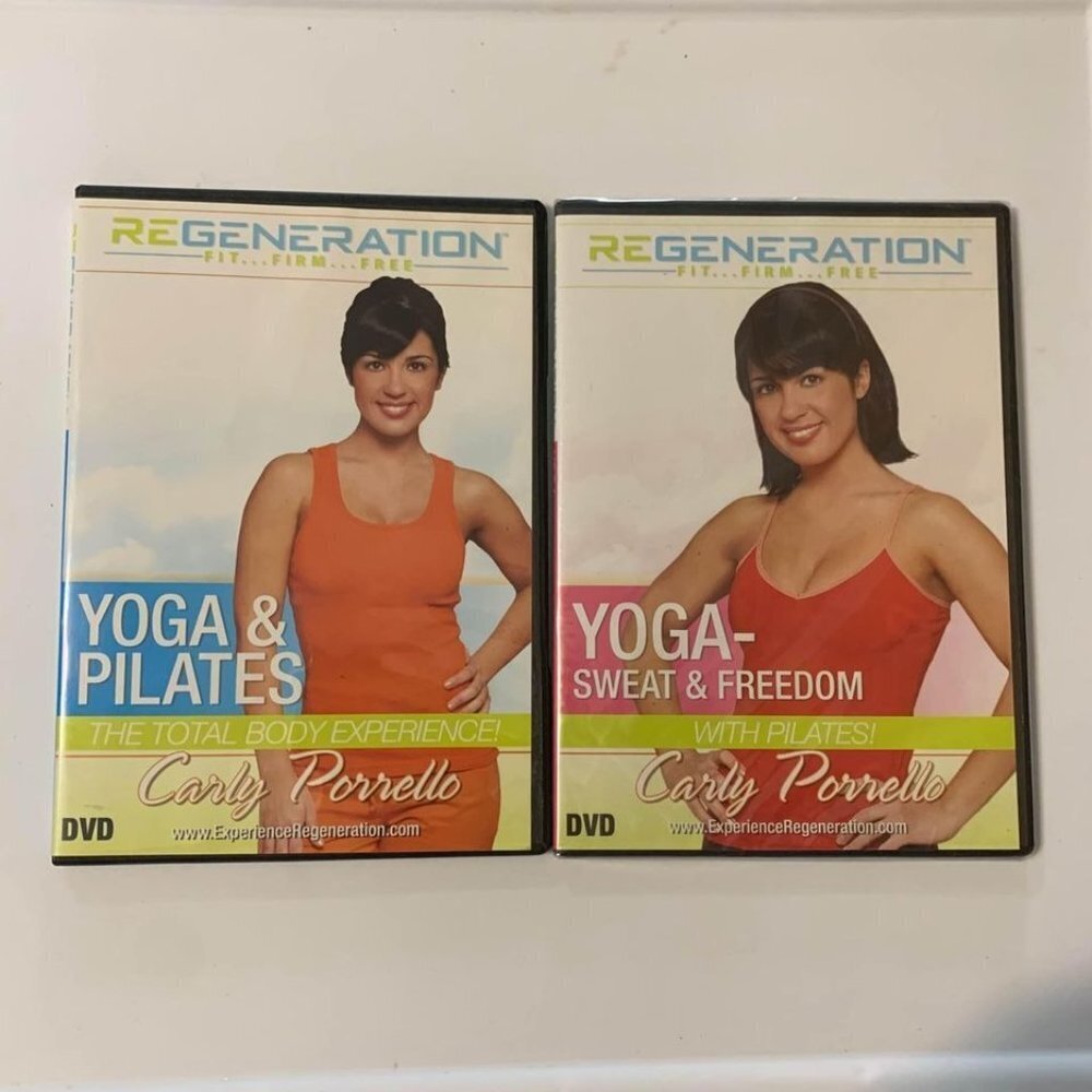 2 Pack Yoga DVDs Carly Porello